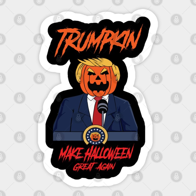 Trumpkin Make Halloween Great Again Funny Sticker by SamDesigns